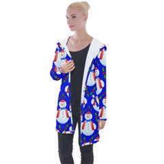 Seamless Repeat Repeating Pattern Longline Hooded Cardigan by artworkshop