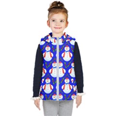 Seamless Repeat Repeating Pattern Kids  Hooded Puffer Vest by artworkshop