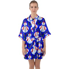 Seamless Repeat Repeating Pattern Half Sleeve Satin Kimono  by artworkshop