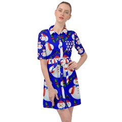 Seamless Repeat Repeating Pattern Belted Shirt Dress by artworkshop