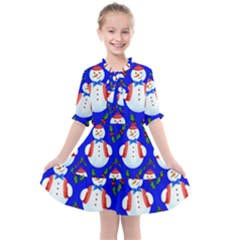 Seamless Repeat Repeating Pattern Kids  All Frills Chiffon Dress by artworkshop