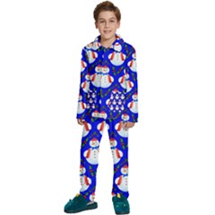 Seamless Repeat Repeating Pattern Kids  Long Sleeve Velvet Pajamas Set by artworkshop