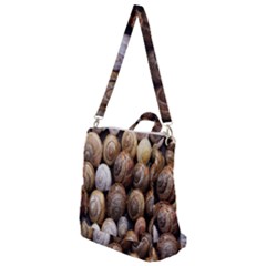 Snail Shells Pattern Arianta Arbustorum Crossbody Backpack by artworkshop