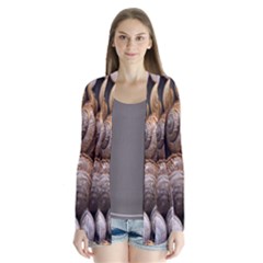 Snail Shells Pattern Arianta Arbustorum Drape Collar Cardigan