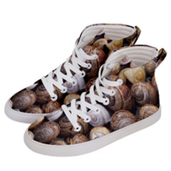 Snail Shells Pattern Arianta Arbustorum Men s Hi-top Skate Sneakers by artworkshop