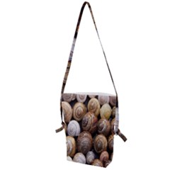 Snail Shells Pattern Arianta Arbustorum Folding Shoulder Bag by artworkshop