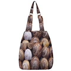 Snail Shells Pattern Arianta Arbustorum Center Zip Backpack by artworkshop