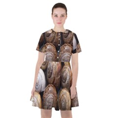 Snail Shells Pattern Arianta Arbustorum Sailor Dress