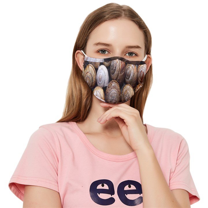 Snail Shells Pattern Arianta Arbustorum Fitted Cloth Face Mask (Adult)