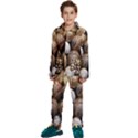 Snail Shells Pattern Arianta Arbustorum Kids  Long Sleeve Velvet Pajamas Set View1