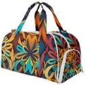 Orange, turquoise and blue pattern  Burner Gym Duffel Bag View1