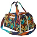 Orange, turquoise and blue pattern  Burner Gym Duffel Bag View2