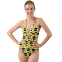 Smily Halter Cut-Out One Piece Swimsuit View1