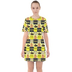 Smily Sixties Short Sleeve Mini Dress by Sparkle