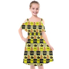 Smily Kids  Cut Out Shoulders Chiffon Dress by Sparkle