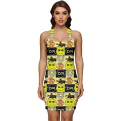 Smily Sleeveless Wide Square Neckline Ruched Bodycon Dress by Sparkle