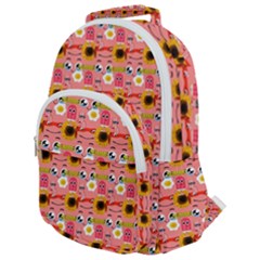 Egg Eyes Rounded Multi Pocket Backpack by Sparkle