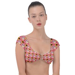 Egg Eyes Cap Sleeve Ring Bikini Top by Sparkle