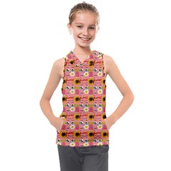 Egg Eyes Kids  Sleeveless Hoodie by Sparkle