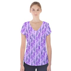 Unicorn Butterfly Short Sleeve Front Detail Top by Sparkle