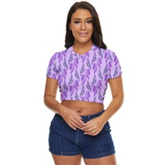 Unicorn Butterfly Side Button Cropped Tee by Sparkle