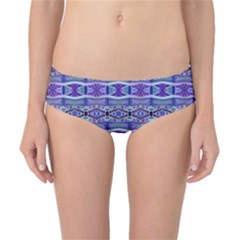 Vertical Striped Ornate Seamless Pattern Classic Bikini Bottoms