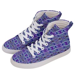 Vertical Striped Ornate Seamless Pattern Men s Hi-top Skate Sneakers