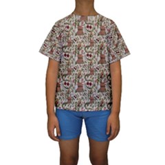 Pattern  Kids  Short Sleeve Swimwear by Gohar