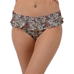 Pattern  Frill Bikini Bottom