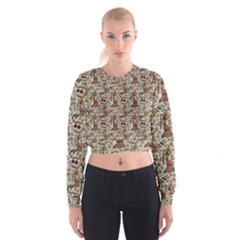 Pattern  Cropped Sweatshirt