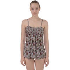 Pattern  Babydoll Tankini Set