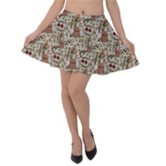 Pattern  Velvet Skater Skirt