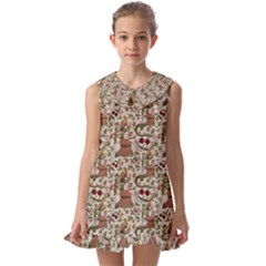 Pattern  Kids  Pilgrim Collar Ruffle Hem Dress