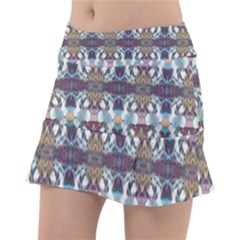 Multicolored Ornate Decorate Pattern Classic Tennis Skirt