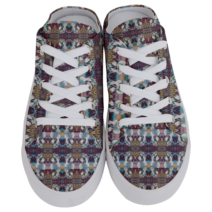 Multicolored Ornate Decorate Pattern Half Slippers