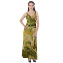 Kaleido Art Gold Sleeveless Velour Maxi Dress View1