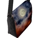 Dark Full Moonscape Midnight Scene Flap Closure Messenger Bag (L) View2