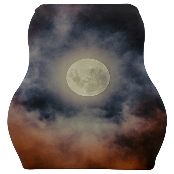 Dark Full Moonscape Midnight Scene Car Seat Velour Cushion 