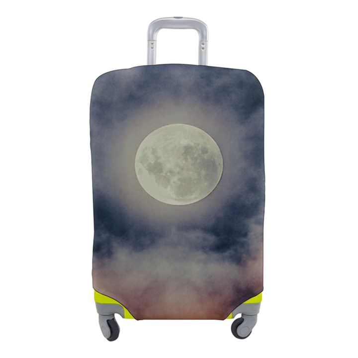 Dark Full Moonscape Midnight Scene Luggage Cover (Small)