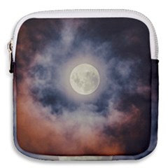 Dark Full Moonscape Midnight Scene Mini Square Pouch by dflcprintsclothing