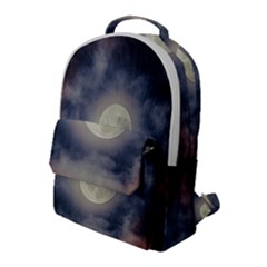 Dark Full Moonscape Midnight Scene Flap Pocket Backpack (large) by dflcprintsclothing