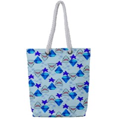 Sealife Full Print Rope Handle Tote (small) by Sparkle