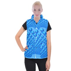 Diamond Pattern Women s Button Up Vest by Sparkle