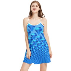 Diamond Pattern Summer Frill Dress by Sparkle