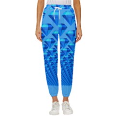 Diamond Pattern Cropped Drawstring Pants by Sparkle