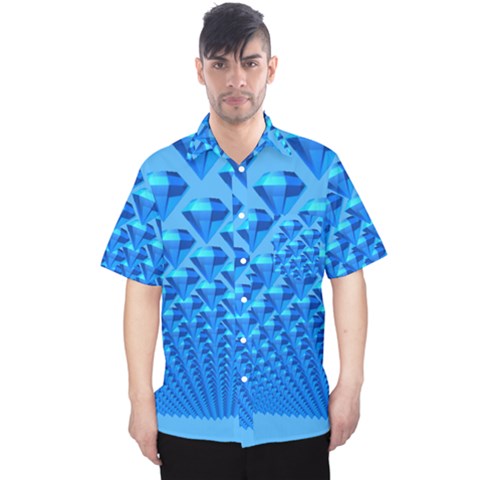 Diamond Pattern Men s Hawaii Shirt by Sparkle