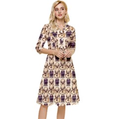 Pugs Classy Knee Length Dress by Sparkle