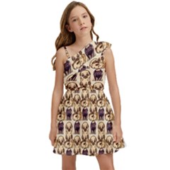 Pugs Kids  One Shoulder Party Dress by Sparkle