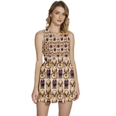 Pugs Sleeveless High Waist Mini Dress by Sparkle