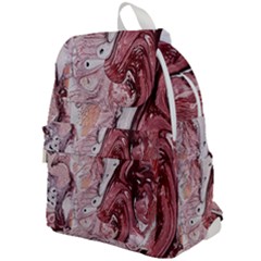 Cora; Abstraction Top Flap Backpack by kaleidomarblingart